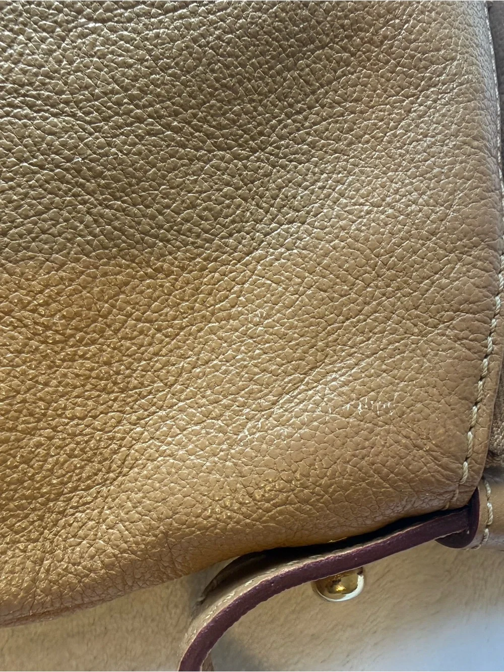 Dooney & Bourke Camel/Tan Leather Shoulder Hobo Bag